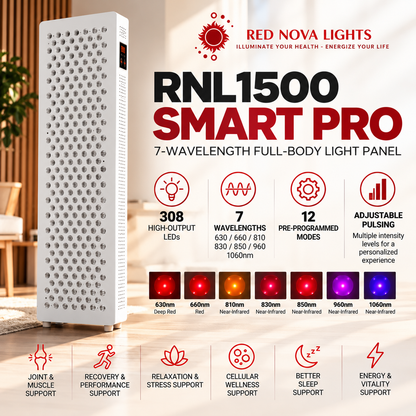 RNL1500 Smart Pro Red & Near-Infrared Light Panel – 7 Wavelengths