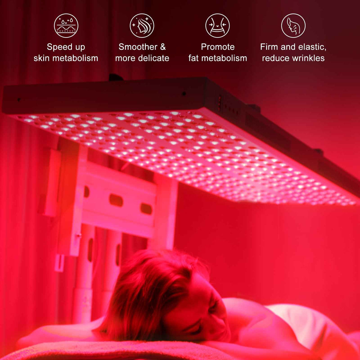 Red Light Therapy Device with Stand - Fixed-Angle Pro Series Professional Edition | Horizontal & Vertical Dual-Mode Stable Base