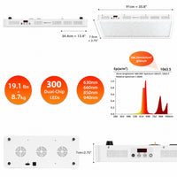 Red Light Therapy Panel Designed for Full Body Wellness, 4 Wavelengths, 300 LEDs, 470W, Modular Design